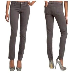 Paige Jeans  Women's Size 26 x L32  Lowrise Peg Skinny Jeans  Grey Wash Denim